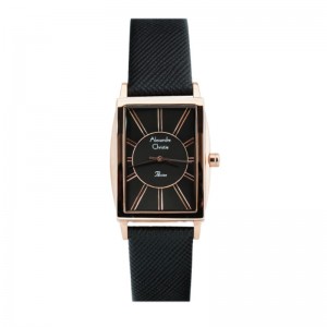 Alexandre Christie AC 2986 Rosegold Black Leather LHLRGBA
